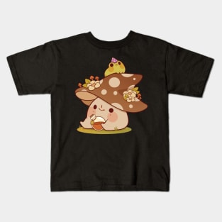 Witchy mushroom and frog Kids T-Shirt